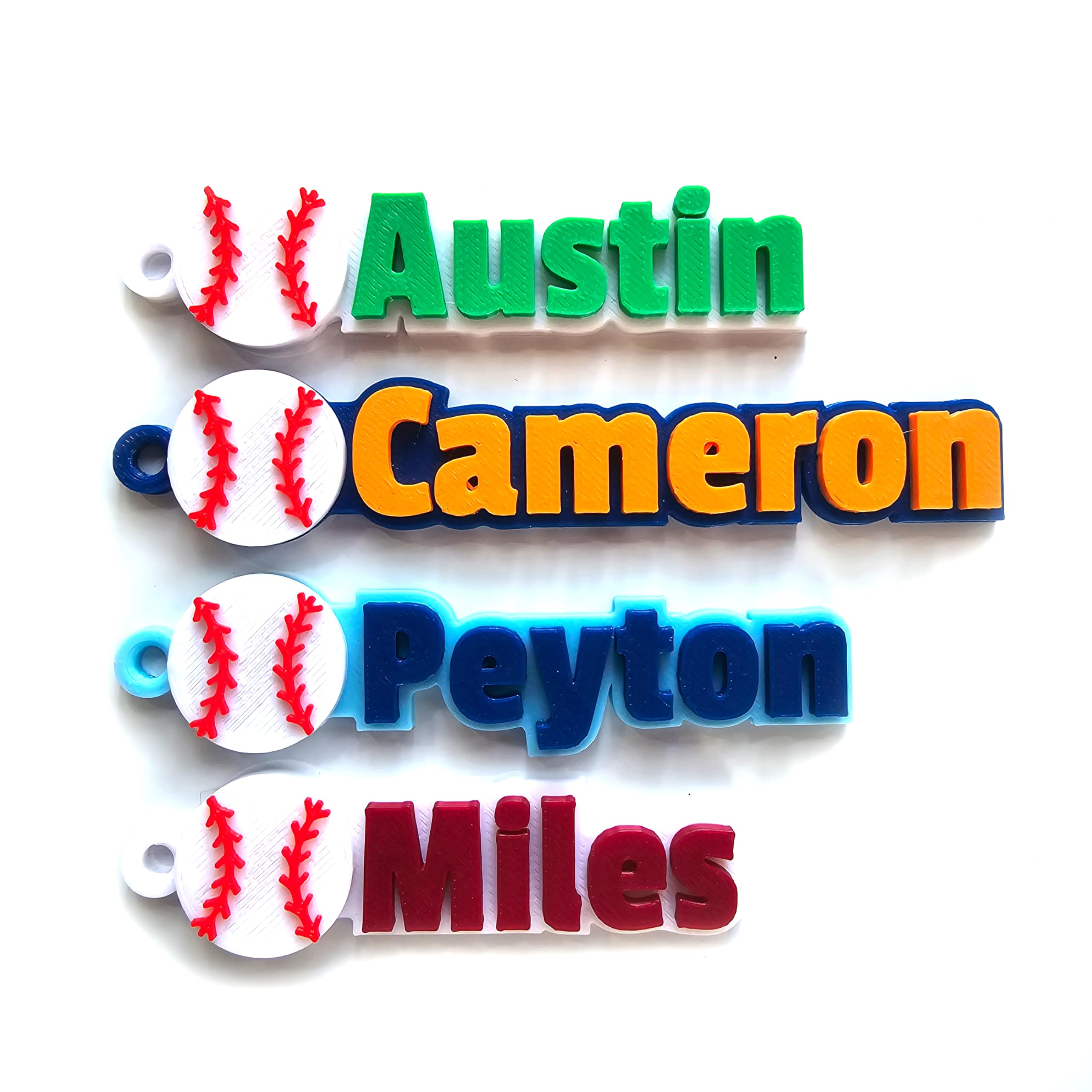 Iristy Name Keychain Personalized baseball name tags backpacks, luggage, gym bags, purses, keychains and more. Show your team spirit with customized