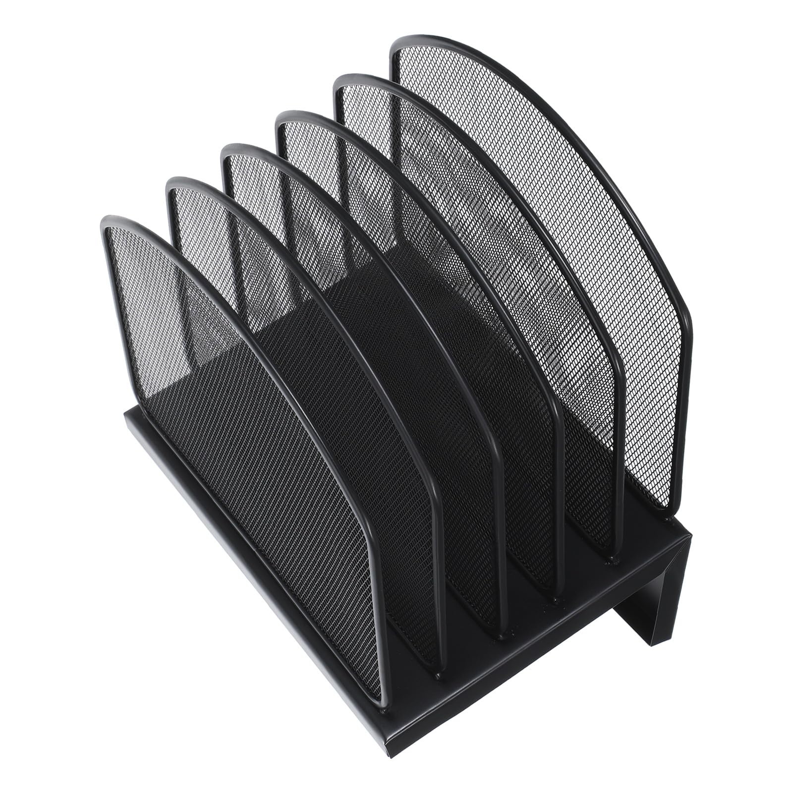 VILLCASE Organizador Múltiples Negro de de Hierro Vertical Escritorio Compartimentos para Fácil Categorización de Espacio en y Aulas y Oficinas Compartidas