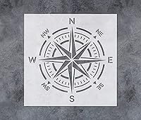 Vista 1 de GSS Designs - Plantilla de brújula grande de 12 x 12 pulgadas, plantilla de rosa de brújula reutilizable para pintar en paredes de madera, piso
