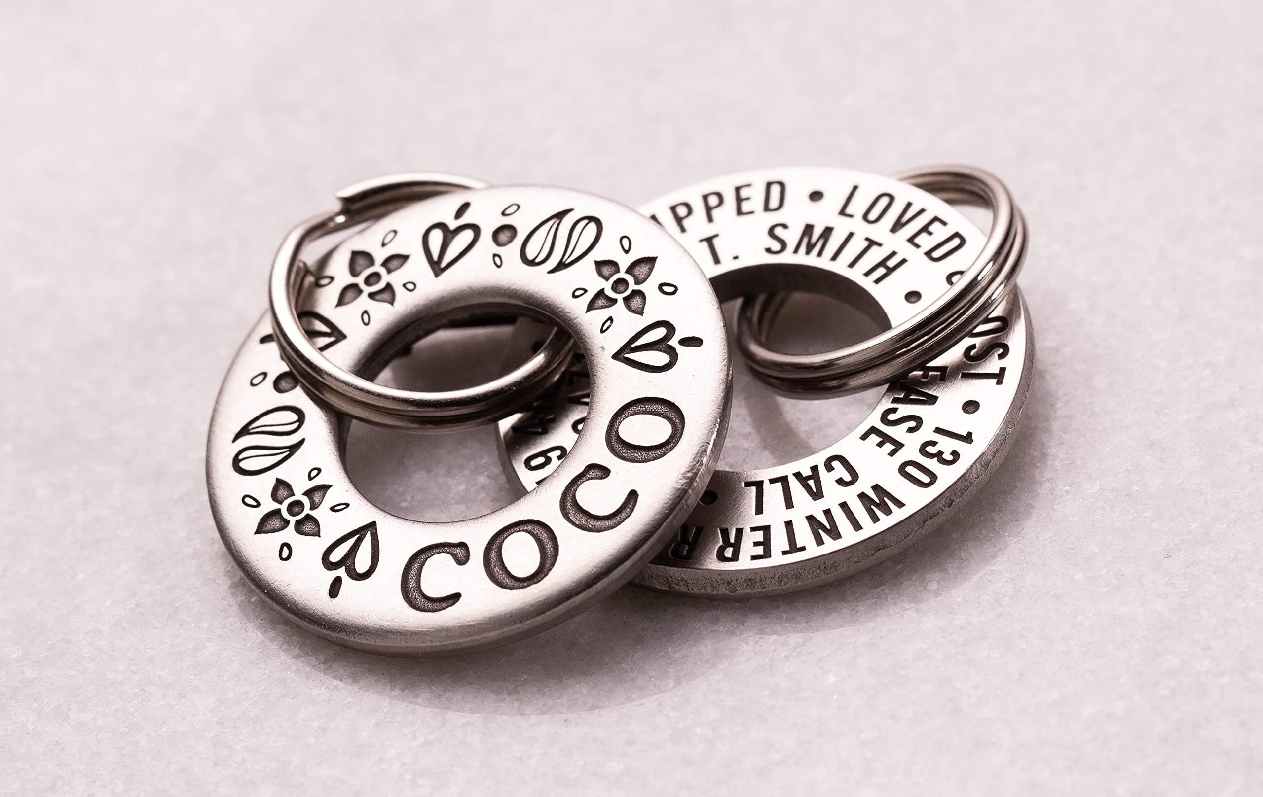 10pz Ciondoli Ciondoli Etichetta Cane Rame Rosso Metallo - Foto 8