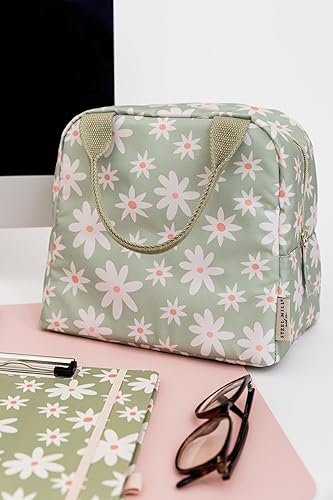 Miniatura 3 de Steel Mill & Co - Bolsa de almuerzo aislada para mujer, lonchera de gran capacidad, bolsa de almuerzo para adultos, mini hielera con cierre de