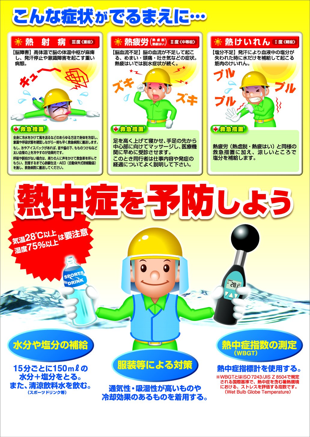 Amazon.co.jp: つくし 熱中症対策ポスター C P91C : DIY・工具