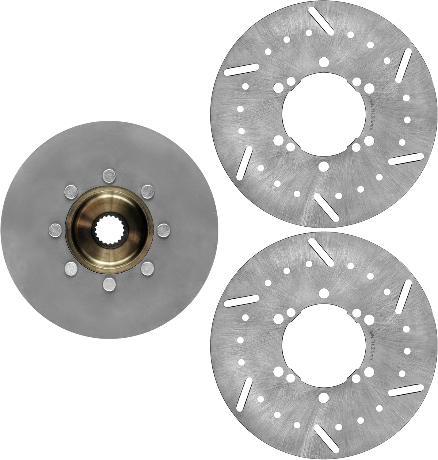 Caltric Front and Rear Brake Disc Rotor Compatible with Polaris Sportsman 500 4x4 1996 1997 1998 1999 2000 Except 6x6