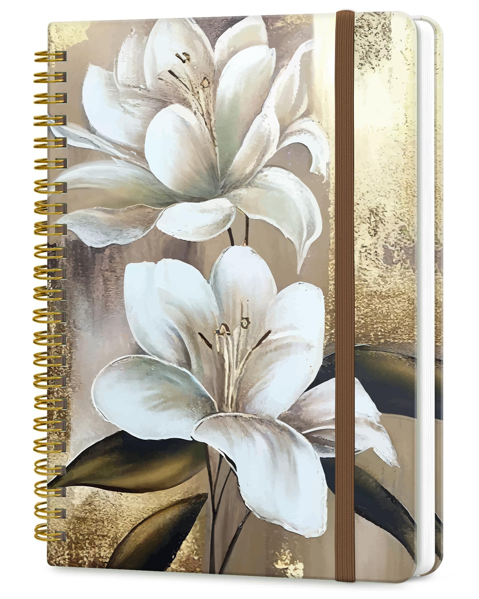 DHGPTS Spiral Journal Notebook, A5 Cute Notebooks for Women Men, College Ruled Hardcover Notebook for Work & Note Taking, 60 Pages Double-Wire