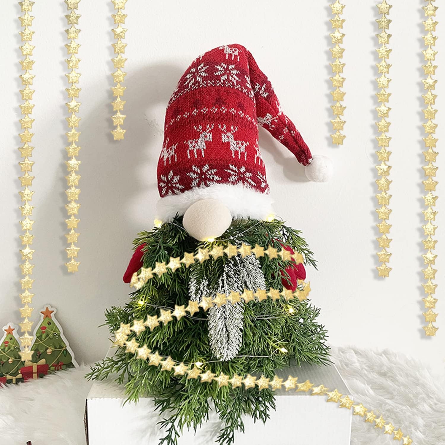 Honbay Sparkly Polyester Star Ribbon Trim Embellishment, Star Decoration Ribbons, for Wedding, Birthday, Valentine's Day, Baby Shower, Christmas, Thanksgiving, Gift Cake Wrapping, DIY Crafts (Gold) - Image 6