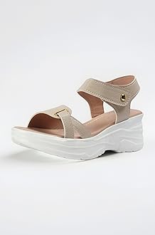 Women Casual Cream Wedges Sandal