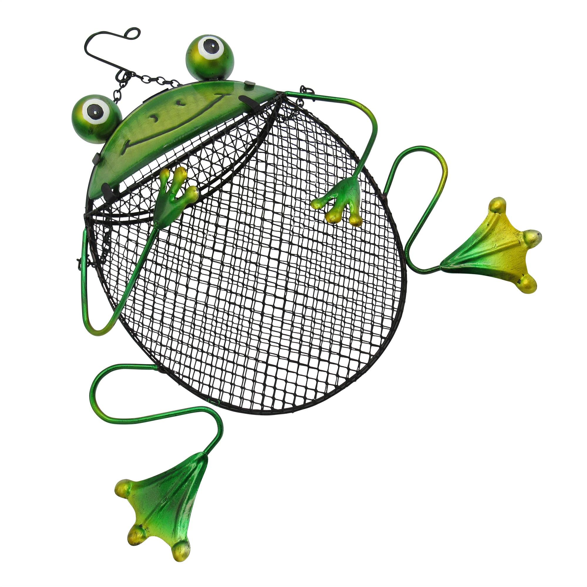 Novelty Frog Hanging Bird Feeder With Hook (Garden Outdoor Feeding Station)