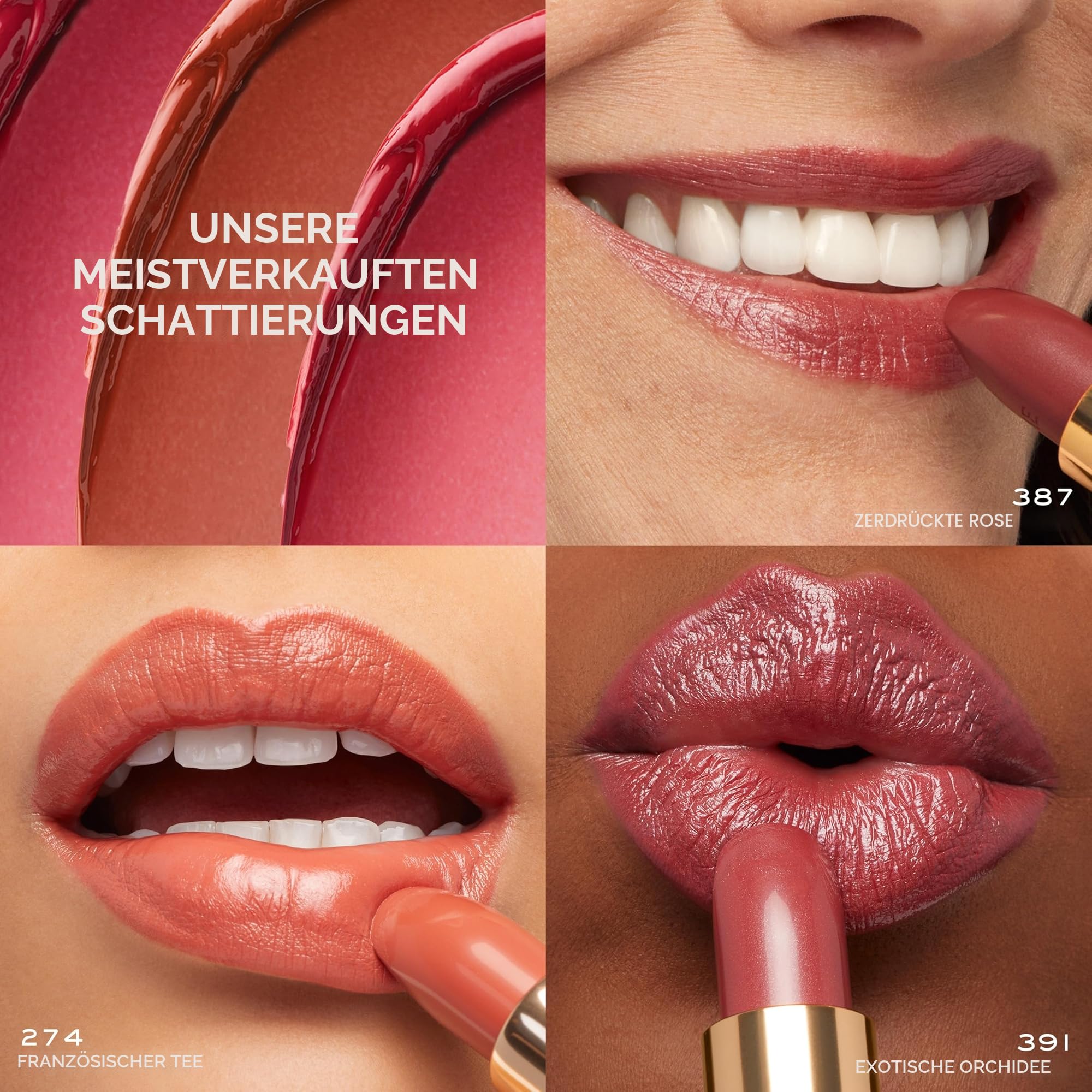 Lancôme L'Absolu Rouge Cream Lippenstift 259 Mademoiselle-Chiara, feuchtigkeitsspendende Formel, für geschmeidige Lippen, kombinierbar mit Lip Liner und Lipgloss, 4,5g