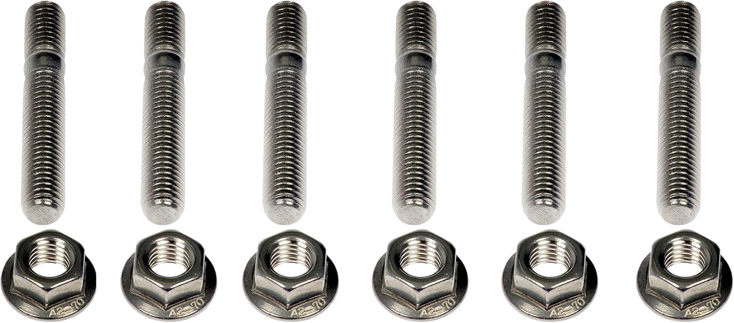 Dorman 03133HP Exhaust Flange Stud Kit - M10-1.5 x 62 mm Stainless Steel Compatible with Select Models (OE FIX)