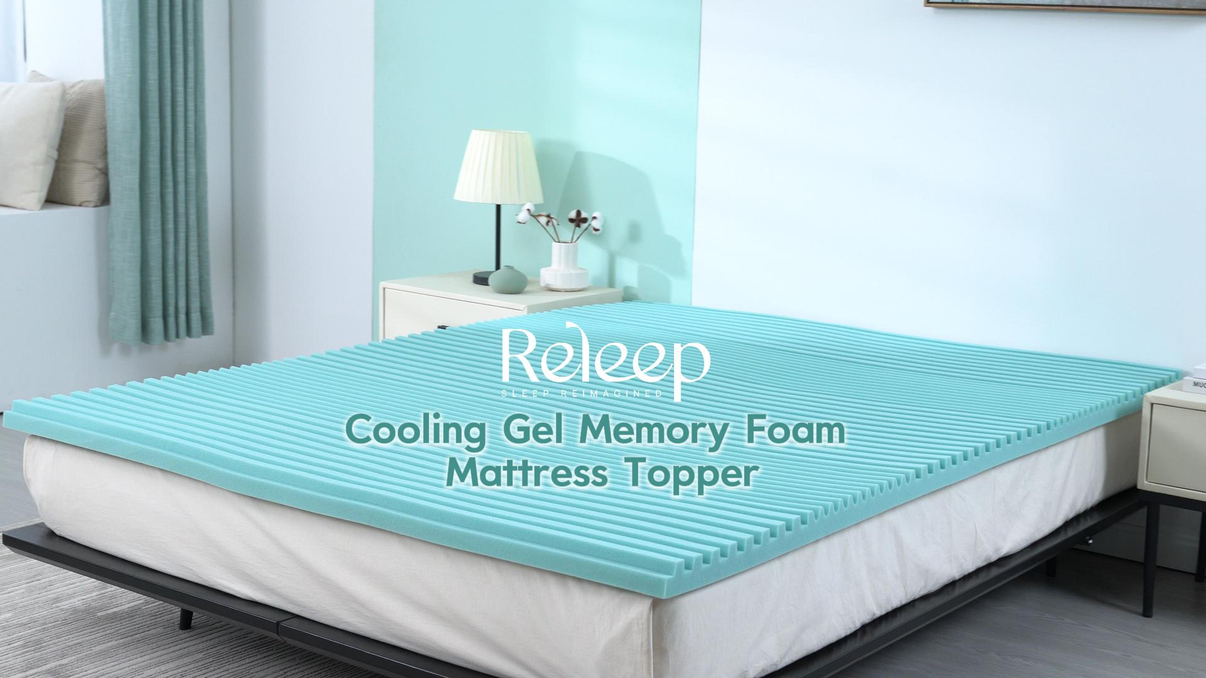 Amazon.com: Releep 2 Inch Cooling Gel Memory Foam Mattress Topper