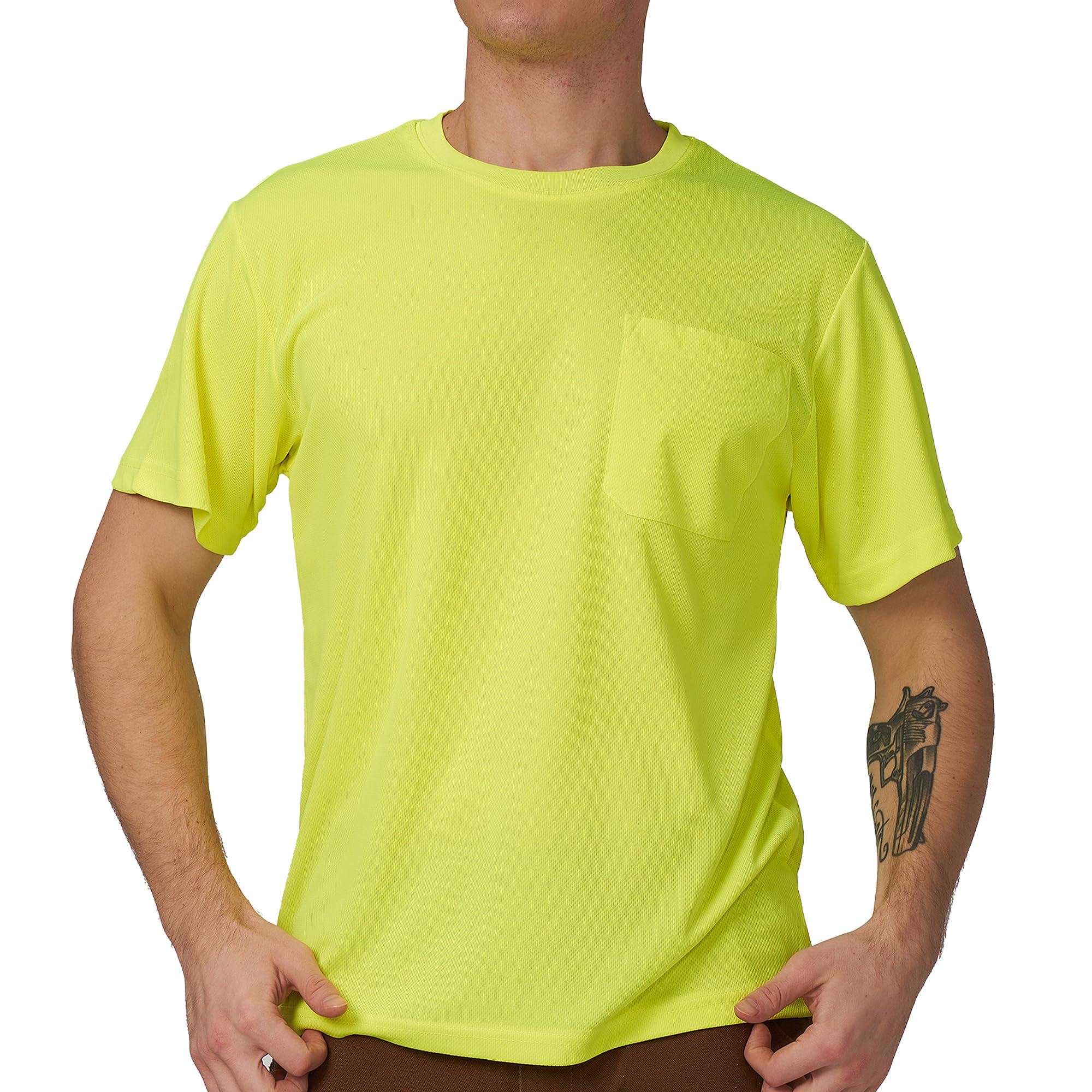A-SAFETY Camiseta atlética perfecta reflectante - amarillo - 6X-Large