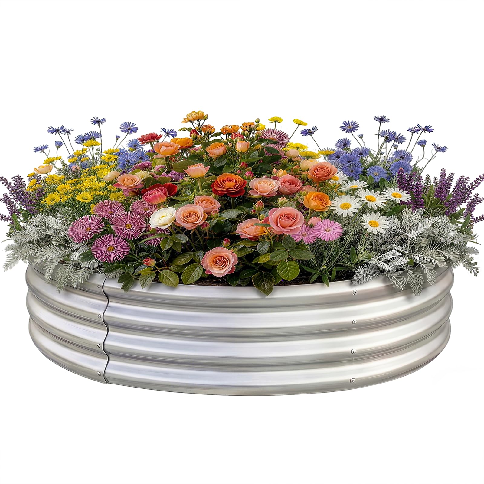 Amazon.com: Land Guard Galvanized Raised Garden Bed Kit, Round