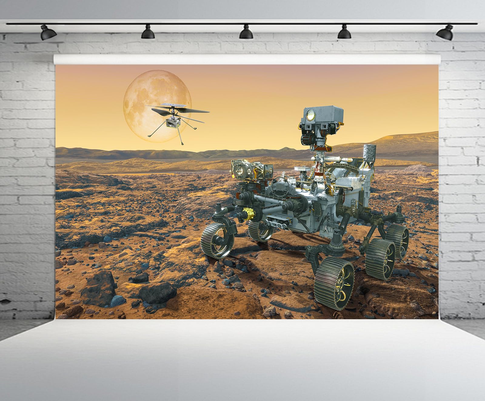 Amazon.com : CHNYWORK 7x5ft Mars Rover Backdrop Mars Surface