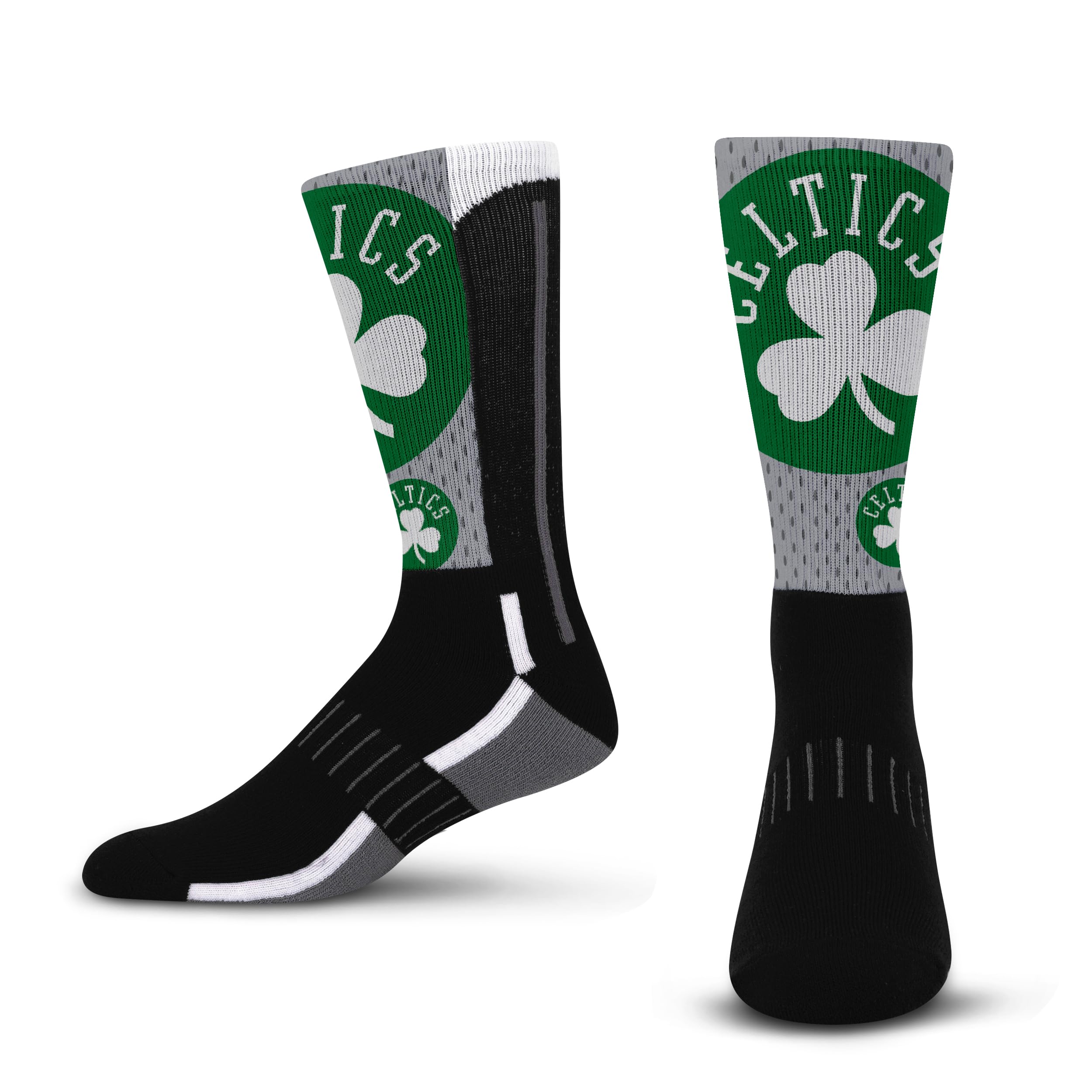 For Bare Feet Men's NBA Logo Zoom Mesh Crew Sock
