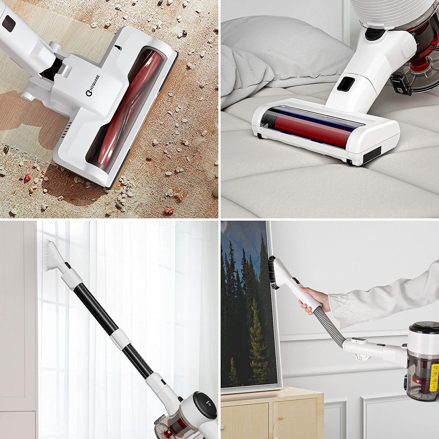 NEQUARE Cordless Vacuum Cleaner, 10 in 1 Vacuum Cleaner with 280W