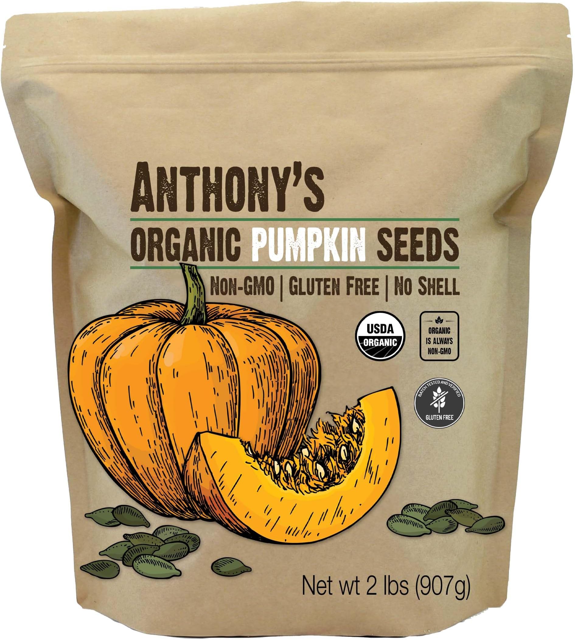 Go Raw Sprouted Pumpkin Seeds 16oz (Pack of 2)
