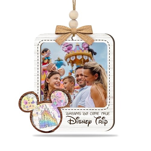 Family Trip Wooden Photo Ornament – “Dreams Do Come True”