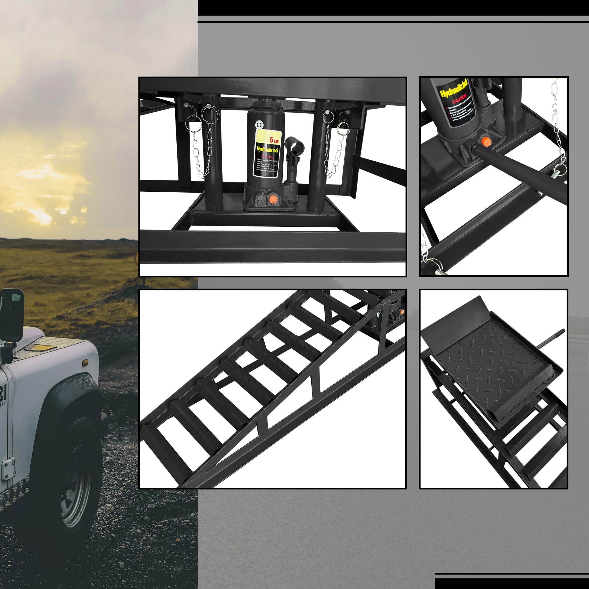 Snapklik.com : Hydraulic Car Ramps