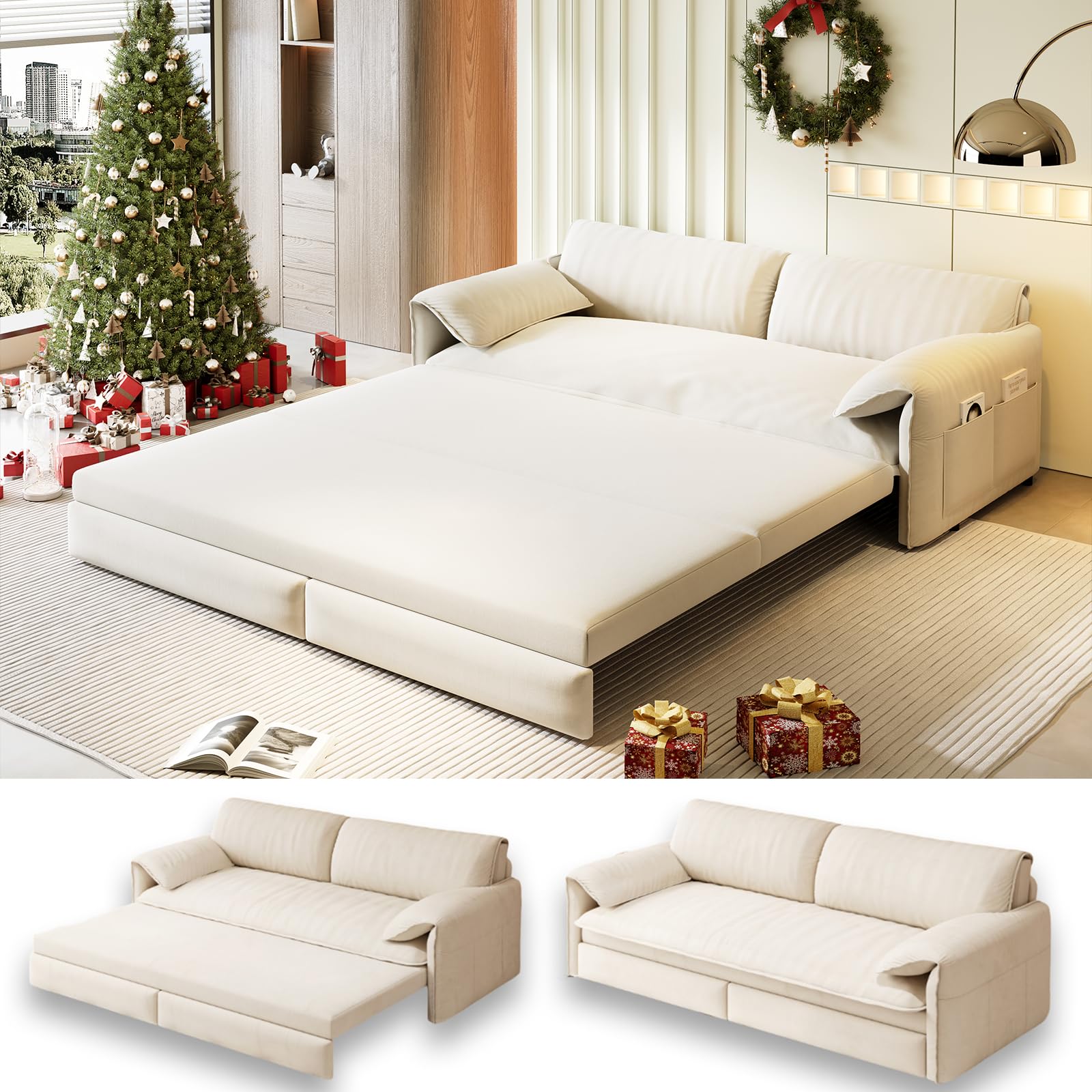 UPYOOE 63.8 Sofa Bed Queen Size