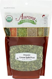 Aurora Products Organic Split Green Peas, 24 oz - Kosher Certified, Pure Organic Dry Peas for Soups & Stews