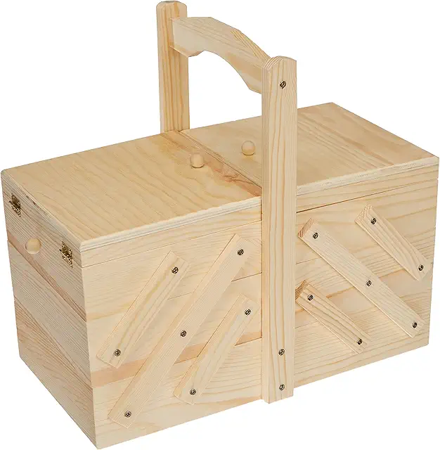 Boîte à Couture en Bois Décorative Artemio, 32x16x29 cm, Idéale pour Rangement