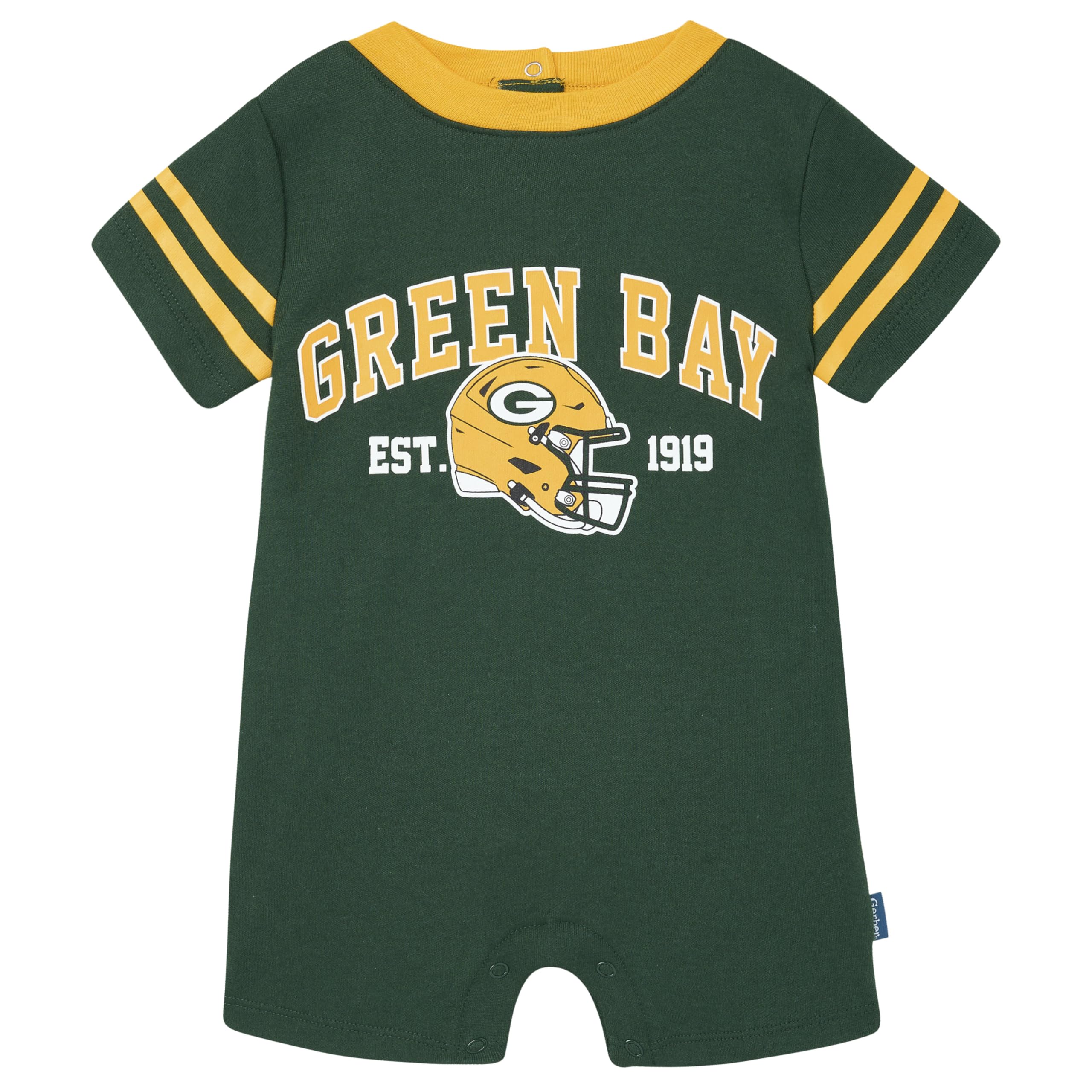 Gerber NFL unisex-baby Nfl Team Short Sleeve Romper