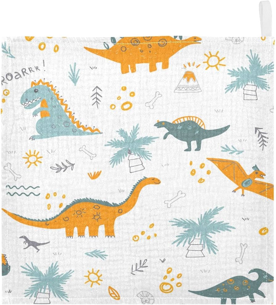 タオルハンカチ　バス&恐竜　18cm ハンドタオル タオルハンカチ バス&恐竜 18cm ハンドタオル タオルハンカチ