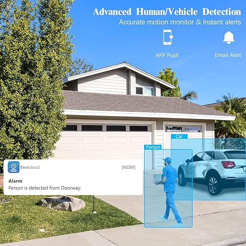 Miniatura 6 de (4K8.0 megapíxeles y ultra gran angular de 130) con sistema de cámara de seguridad para el hogar al aire libre PoE de audio, sistema de cámaras IP