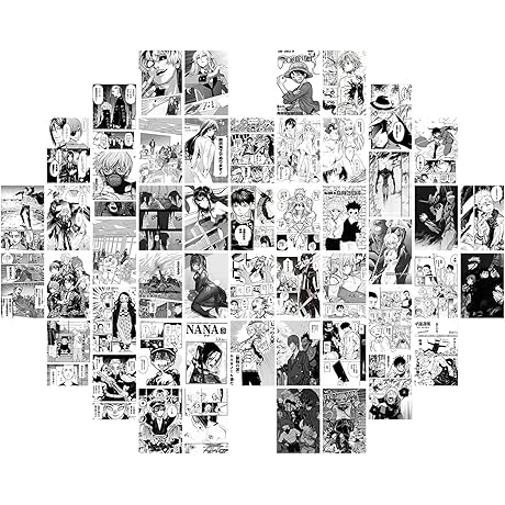 Qintt Black & White Manga Collage Kit: Unleash Your Anime Passion