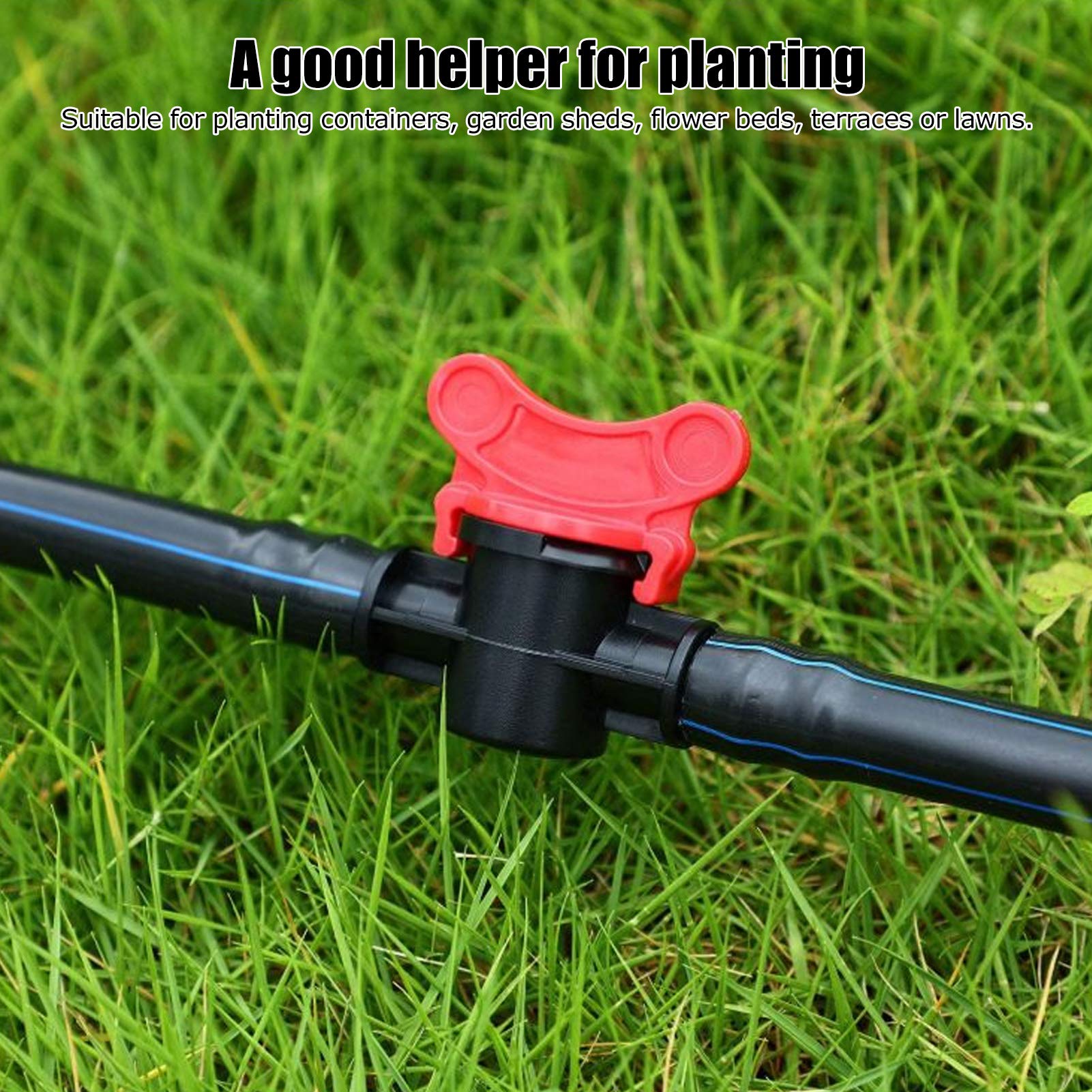 QANYEGN 10PCS Irrigation Switch Vae, in Line bed Vae, 1/2 Inch Drip Irrigation Tubing Connector for Garden Wate or Sprinkler