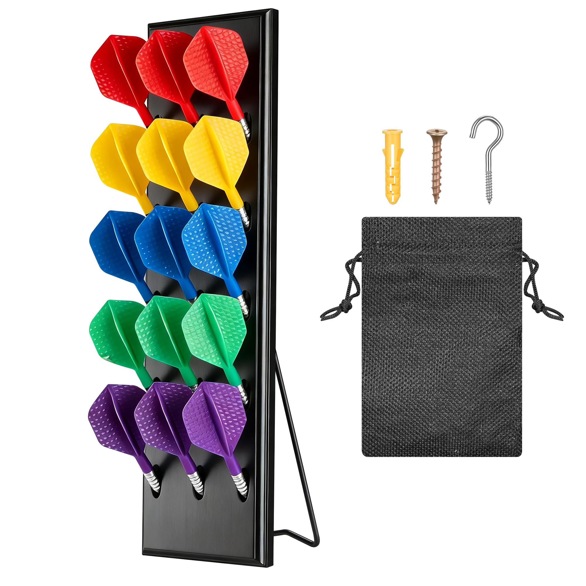 Porte Flèchettes en Bois pour 12 Fléchettes-Support Mural Pratique Porte Flèchettes en Bois pour 12 Fléchettes-Support Mural Pratique
