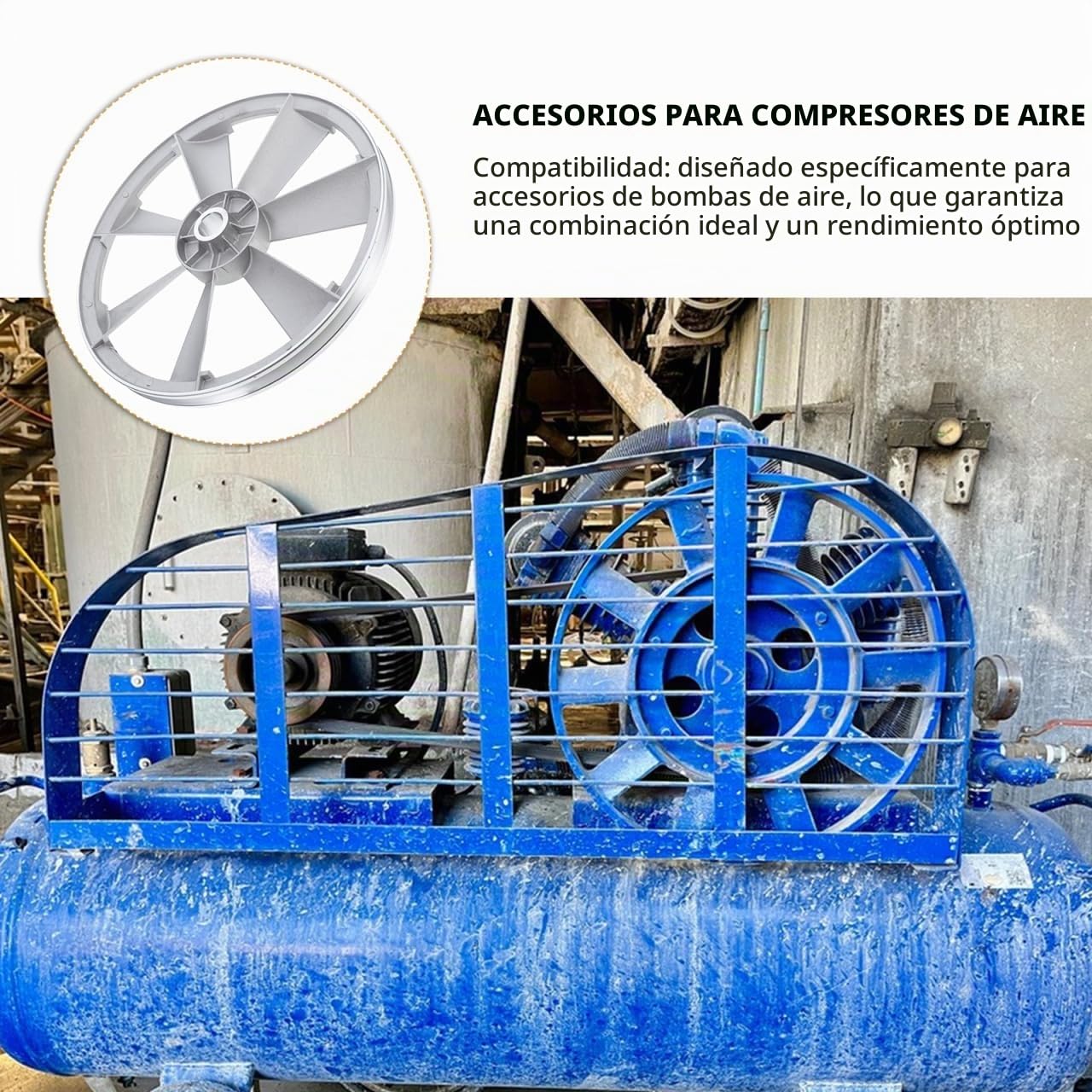 WOONEKY Accesorios Para Compresor De Aire Polea De Correa De Aluminio 11.79 Pulgadas Un Solo Canal Para Bombas De Aire TransmisiÓN Estable Y Eficiente