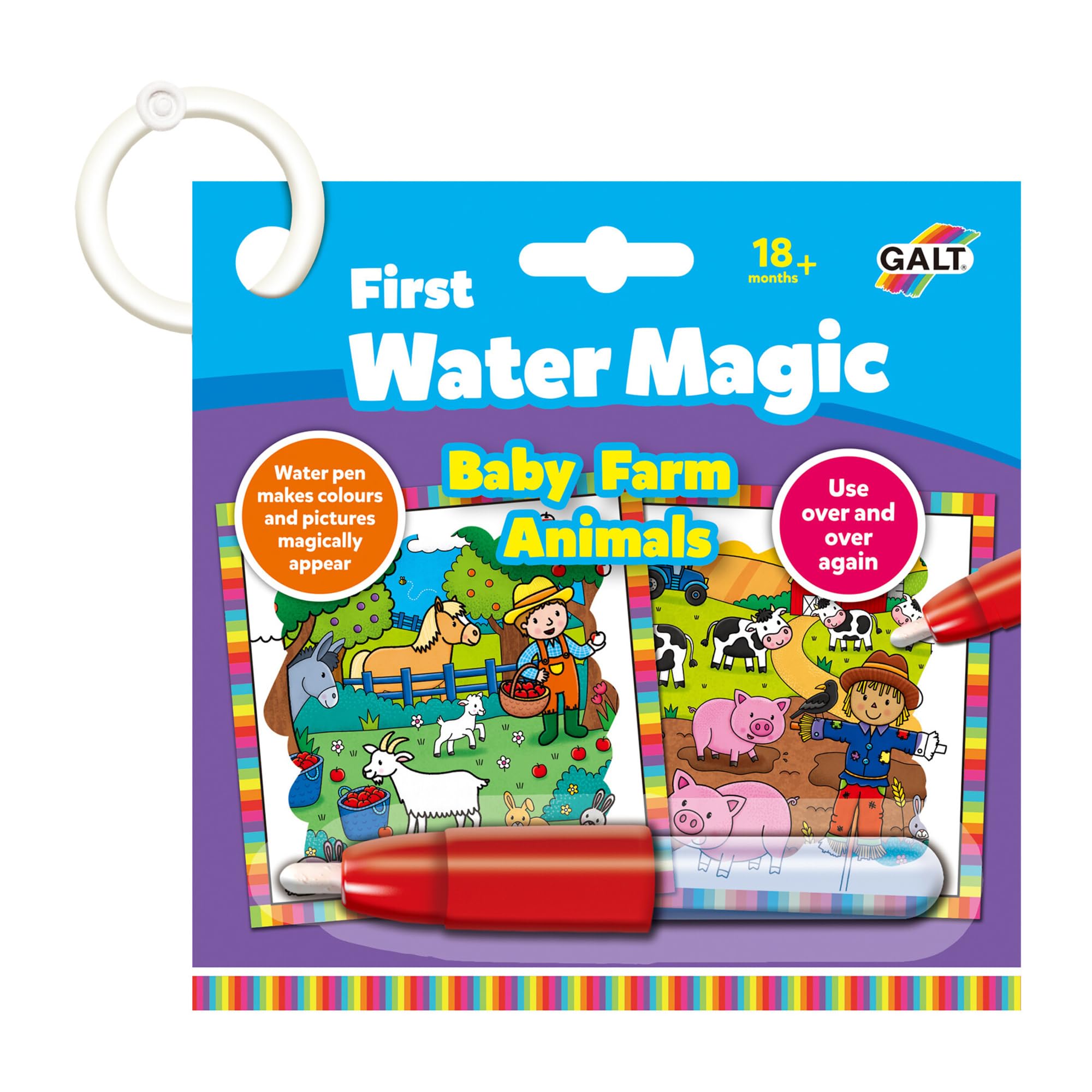Galt Toys, First Water Magic - Baby Farm Animals, Kids Colouring Book, Ages 18 Months Plus-image-27
