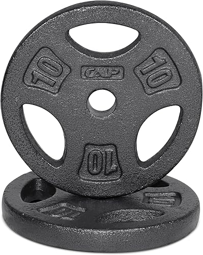 CAP Barbell Placas de peso de agarre estándar de 1 pulgada