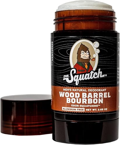 Miniatura 6 de Dr. Squatch Desodorante natural para hombres  Desodorante para hombre sin aluminio, barril de madera Bourbon 2.65 oz (paquete de 1)