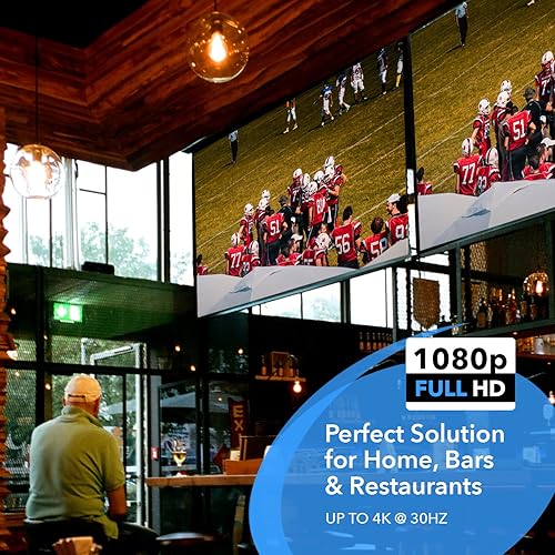 Miniatura 4 de OREI - Separador de puerto HDMI de 1 a 8, resolución 1080p, duplicar o reflejar pantalla, versión 1.3, certificado para Full HD, 1080P, soporte 3D