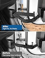 Vista 2 de JOYTUTUS Correas de limitación de puerta compatibles con Wrangler, paquete de 2 correas de control de limitación de puerta ajustables resistentes