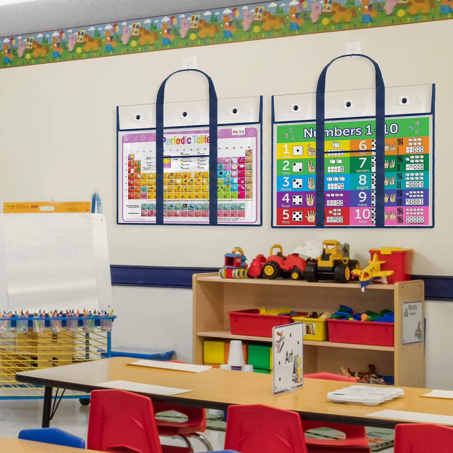 Gamenote 2 Pack Large Poster Storage Bag (31.5×25.5) Bulletin Board Holder Art Portfolio Container for Teachers Classroom Organization : Office Products