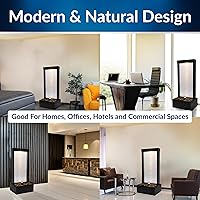 Vista 8 de Alpine Corporation MLT170S - Fuente de cascada para interiores y exteriores de 48 pulgadas con luz LED, moderna fuente de agua de pared negra