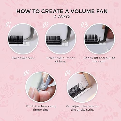 Miniatura 3 de LLBA Extensiones de pestañas Super Mink  Múltiples selecciones de 0.03 a 0.2, rizo C CC D, 0.276-0.591 in de longitud, pestañas mixtas de seda,