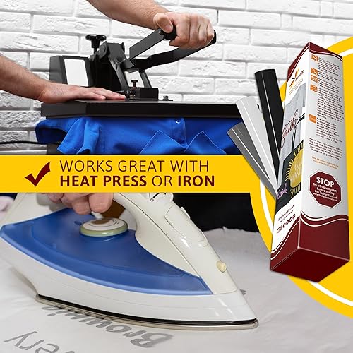 Miniatura 2 de Firefly Craft - Lámina de vinilo de transferencia de calor, vinilo HTV para planchar para usar con Cricut y Silhouette, 12x20pulgadas cada una