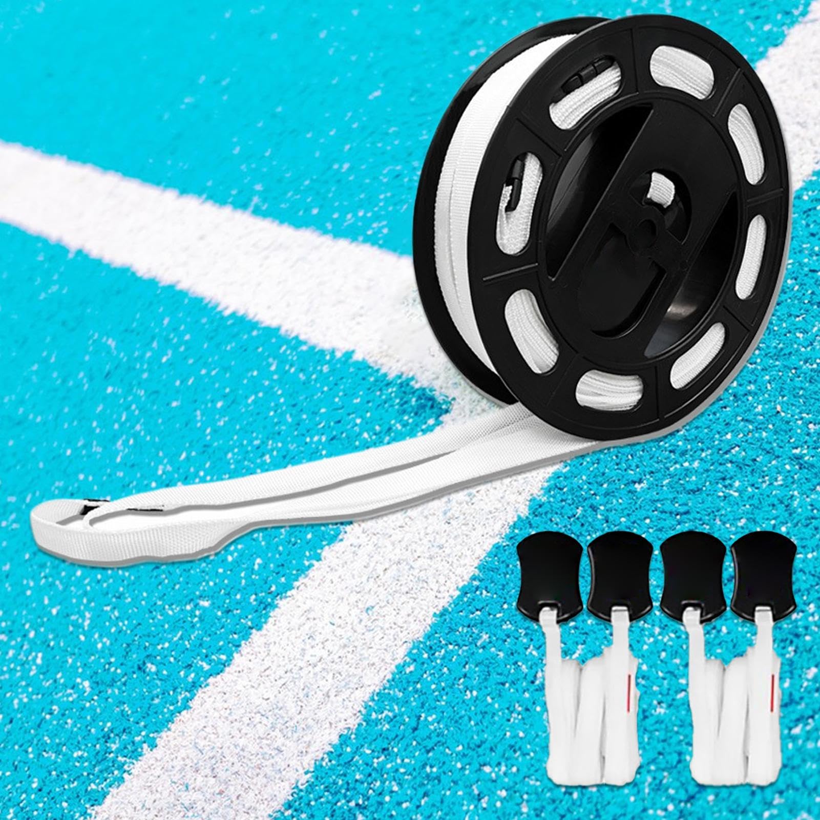 Generico di marcatura dei confini del Pickleball - Attrezzatura per di Corte, Kit di Nastro di configurazione Leggero | per Il Campo Sportivo per Badminton, Prove di Pallacanestro di