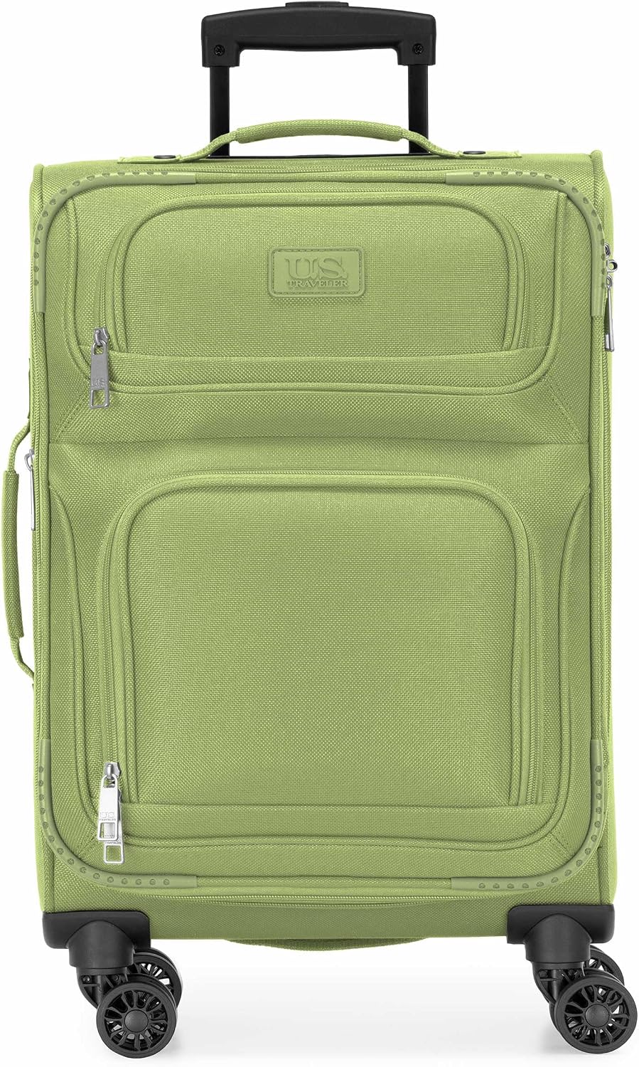U.S. Traveler Rio Lightweight Softside Rolling Carry-on Suitcase, 4-Wheel Single, Light Green thumbnail