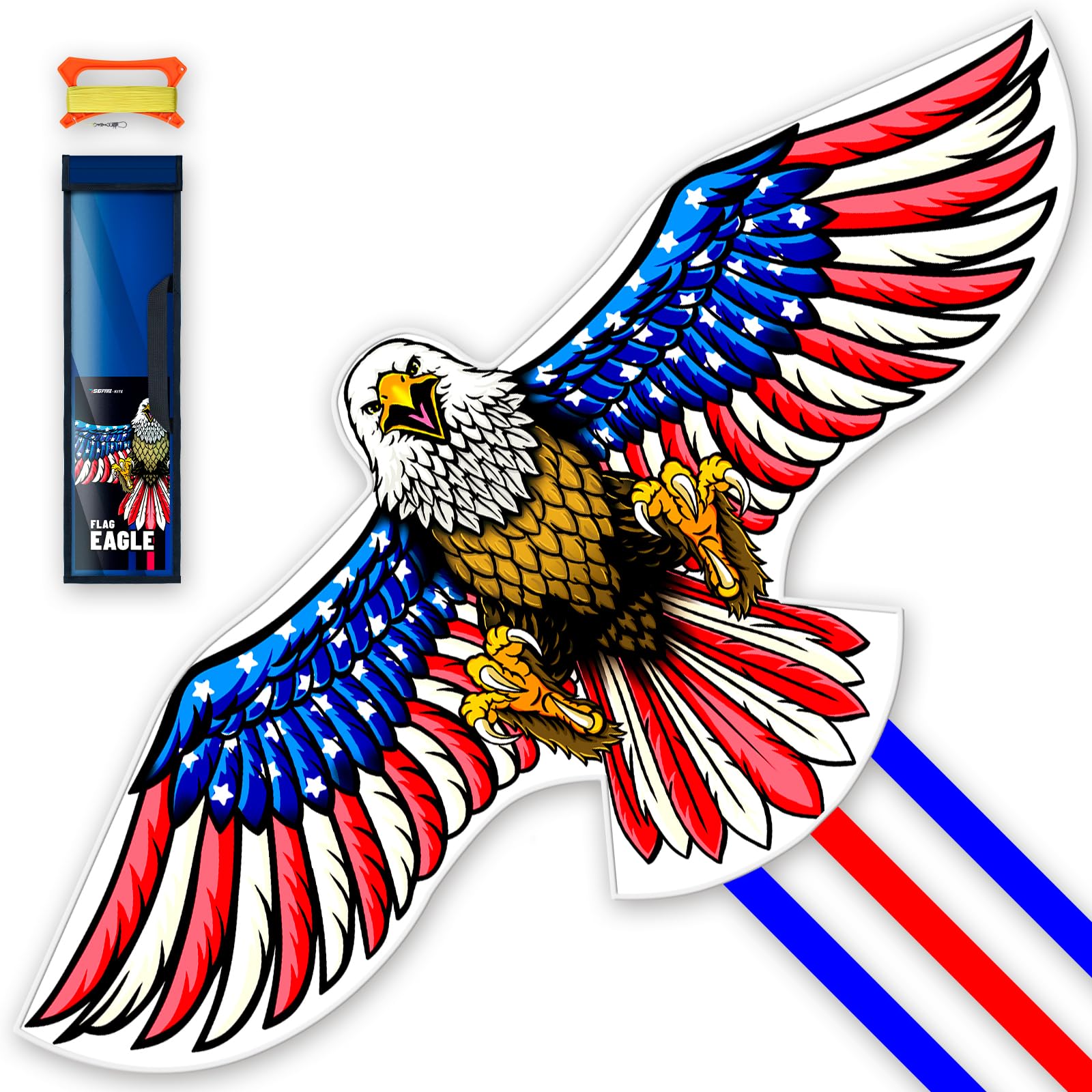 Eagle Kites for Adult and Kids，Extremely Easy to Fly for Beginners,Single Line Beach and Park