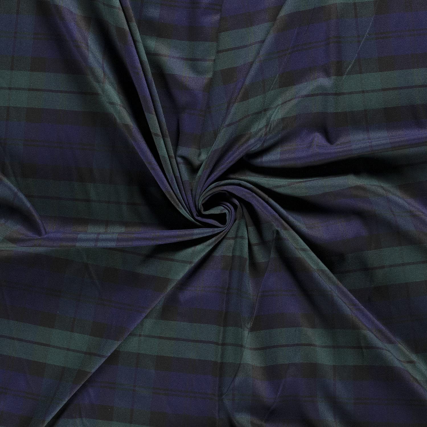 Scottish Tartan Check Fabric Material - Aqua, 1MTR 145cmx100cm