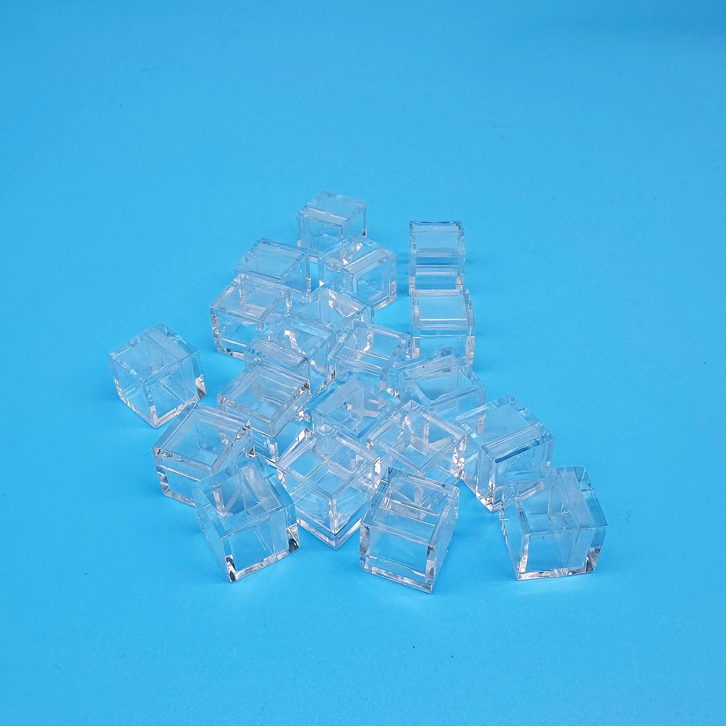 Scatole acriliche per cubi elementi, custodia trasparente per collezioni di elementi cubici a densità, 10 mm (20)