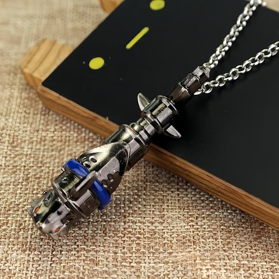 Arcane Jinx Jewelry Cosplay Goods Necklace Anime Game Weapon Metal Necklace, Comic Con Funkolek, Large, Metal, No Jewels