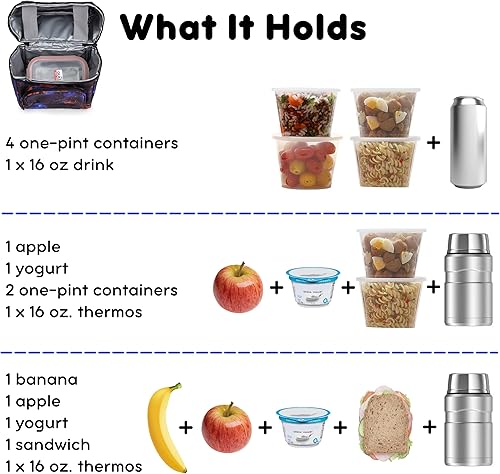 Miniatura 12 de J World New York - Lonchera Corey, Cubos), LB-03 CUBES Cubos,Azul Vid,Crush,Galaxia,Icono Damas,Joy Daisy,Estrellas pequeñas,Jardín secreto,Teñido