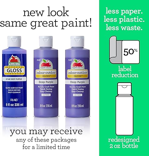 Miniatura 2 de Apple Barrel, Pintura acrílica para manualidades, color blanco antiguo, acabado brillante, 8 onzas líquidas