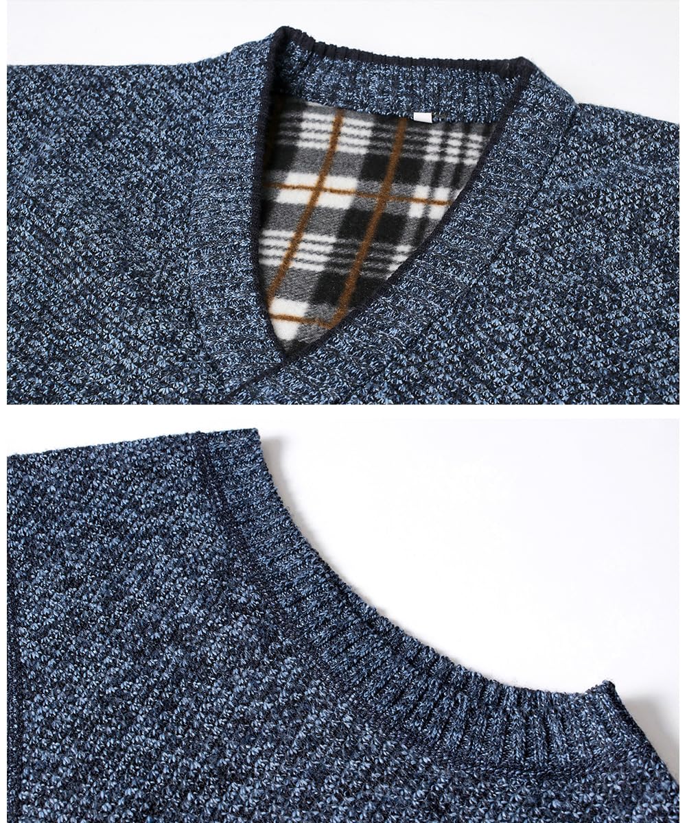 Chaleco de Punto para Hombre Cárdigan sin Mangas de Hombre Casuales Chaleco de Suéter Liso de Color Suéter de Punto Pullover Elegante